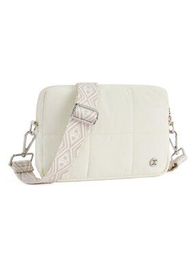 Quilted Nylon Crossbody Bag Adjustable Guitar Strap Lightweight Travel